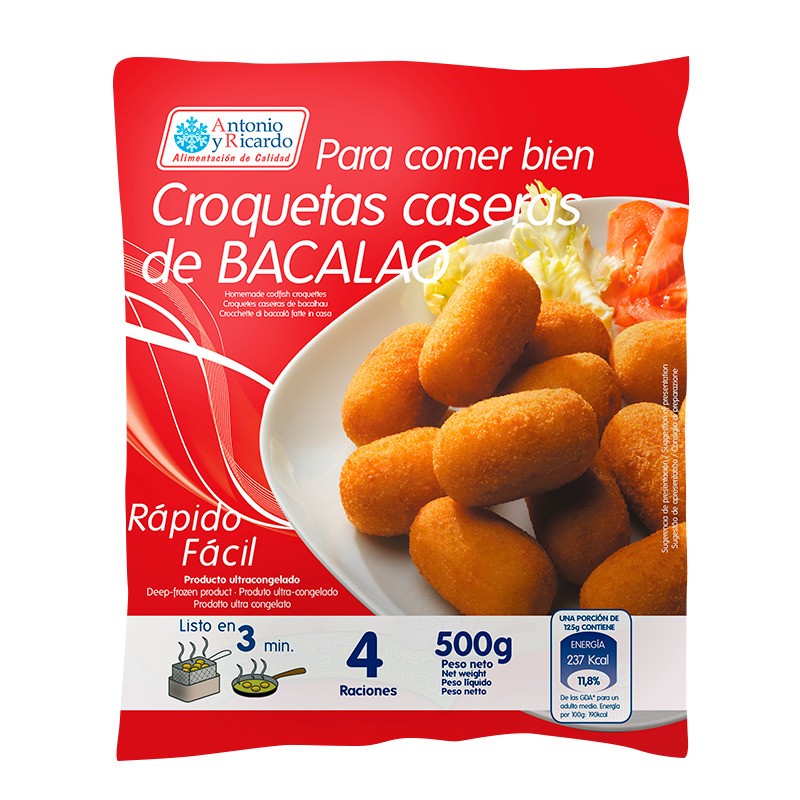 37 CROQUETA CASERA BACALAO 500GR